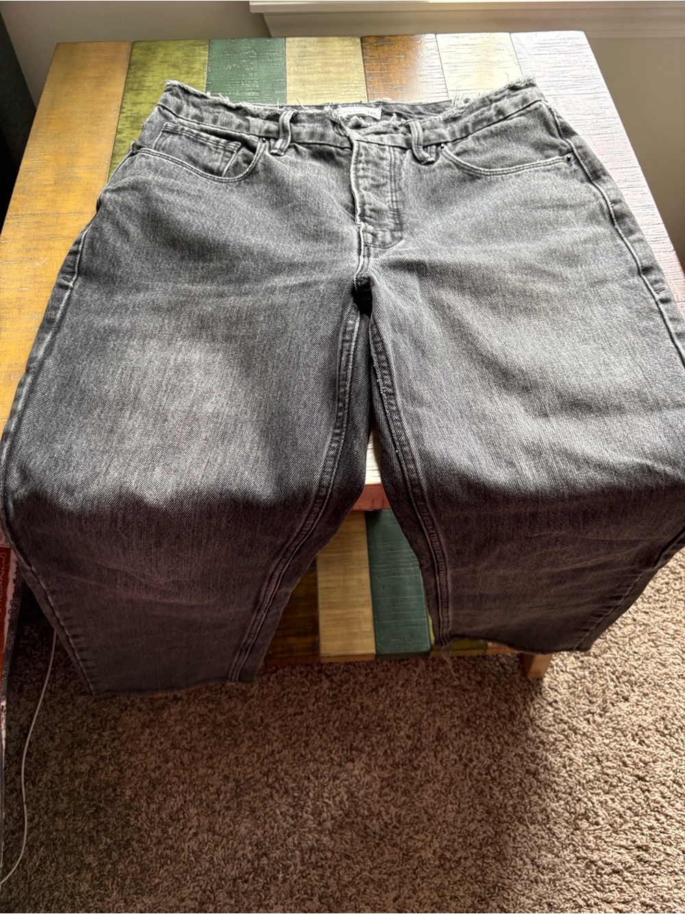 Good American Men's Washed Black Relaxed Jeans